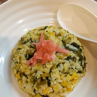 バターで美味しく！高菜チャーハン(*^^*)